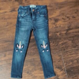 Kids' Unicorn Embroidered Jeans